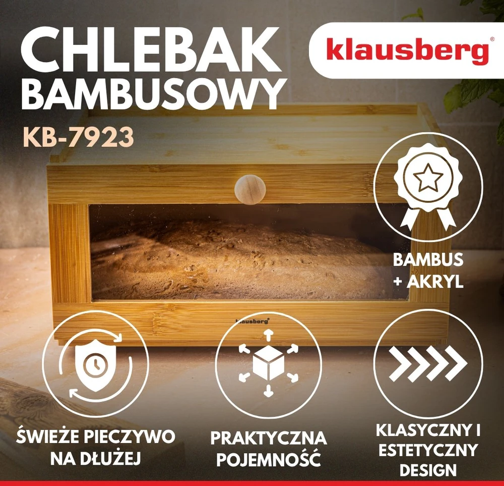 Lumarko Chlebak Bambukinė duoninė, akrilinis priekis, 35,5 × 24 × 18 cm, Klausberg, kb-7923