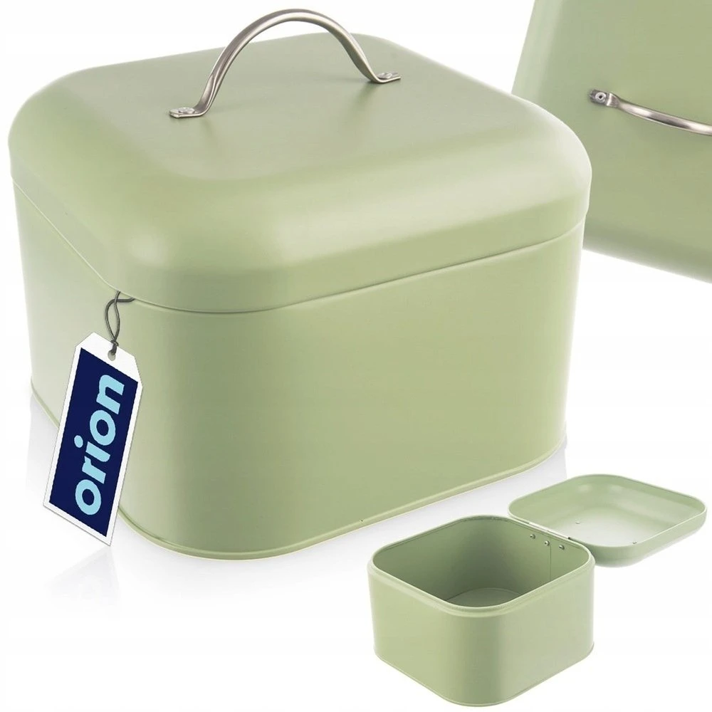 Vilde Orion metalinis duonos dėžė GREENISH 20x20x17 cm