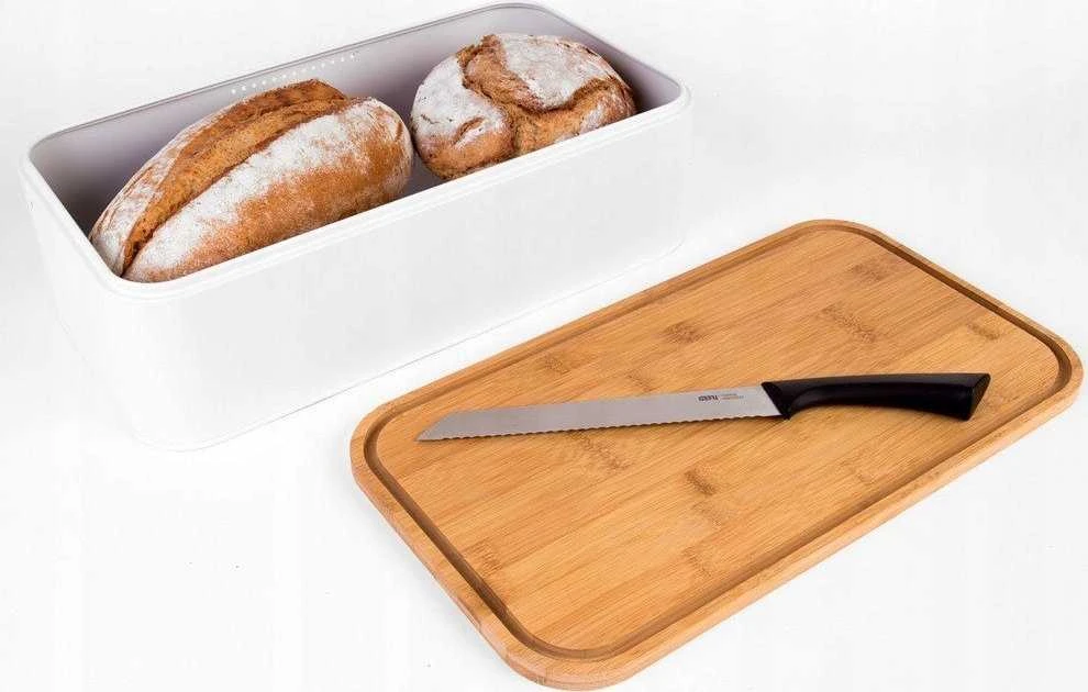 Bamboo Zeller duonos dėžė, aukštos kokybės metalas ir bambukas