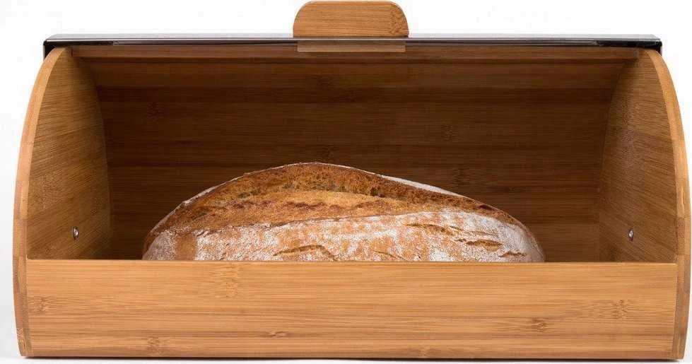 Bamboo Zeller duonos dėžė 39 x 25,5 x 18,5 cm bambuko / nerūdijančio plieno