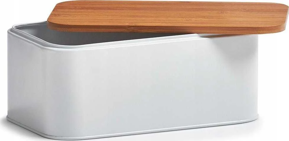 Bamboo Metalinė duonkepė su bambukine pjaustymo lenta, 2in1, 31x18x13 cm, ZELLER