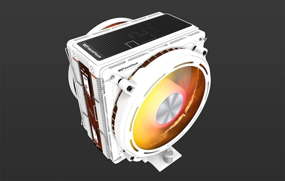 Aktyvus procesoriaus „Darkflash E400 PLUS“ (baltas) aušinimas