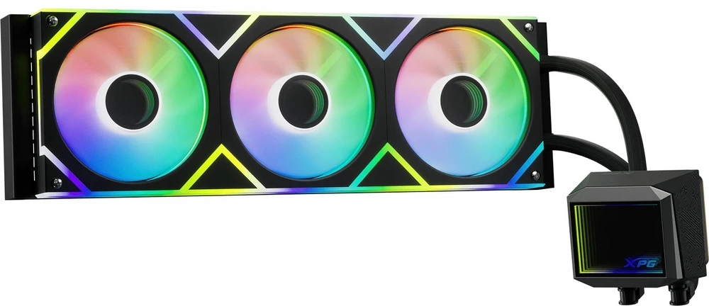 XPG LEVANTE II 360 aušinimo sistema su RGB ventiliatoriais