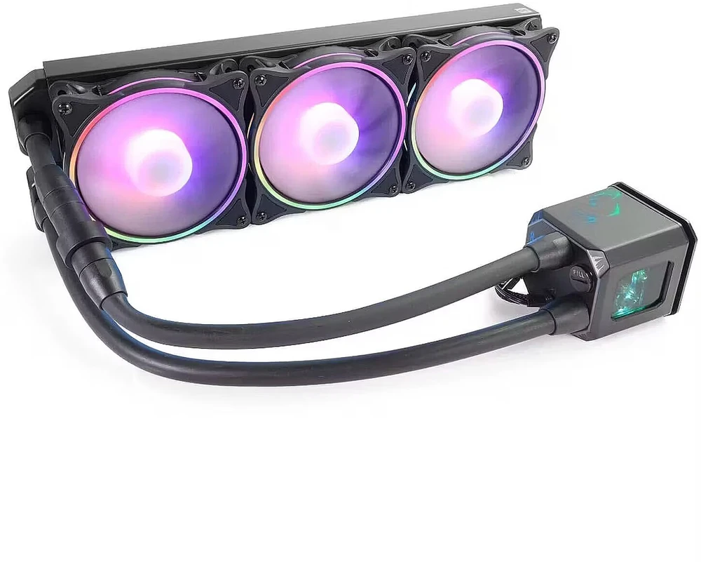 Alphacool Eisbaer 360 Aurora 1.1 ARGB All-in-One Liquid Cooler - 360mm, juodos spalvos