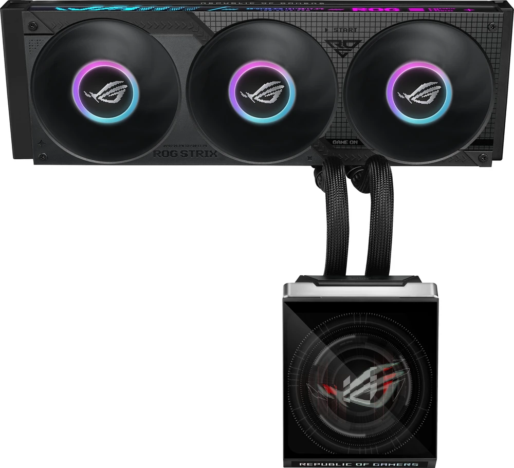 Asus ROG STRIX SLC IV 360 ARGB LCD AiO-Wasserkühlung – 360mm, juodos spalvos