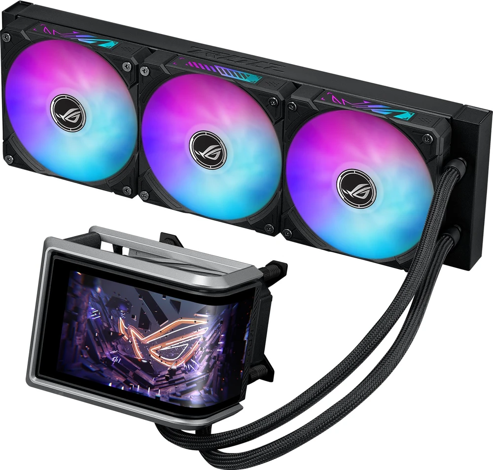 Asus ROG RYUO IV 360 ARGB - viskas viename vandens aušinimas, 12 cm (juodas)