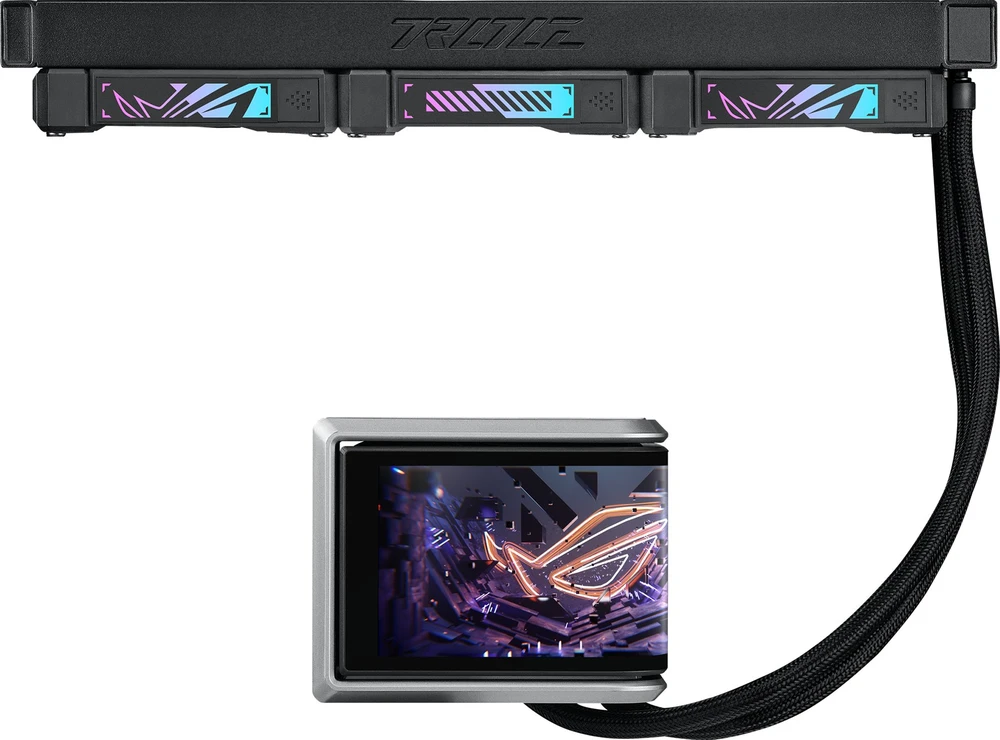 Asus ROG RYUO IV 360 ARGB - viskas viename vandens aušinimas, 12 cm (juodas)