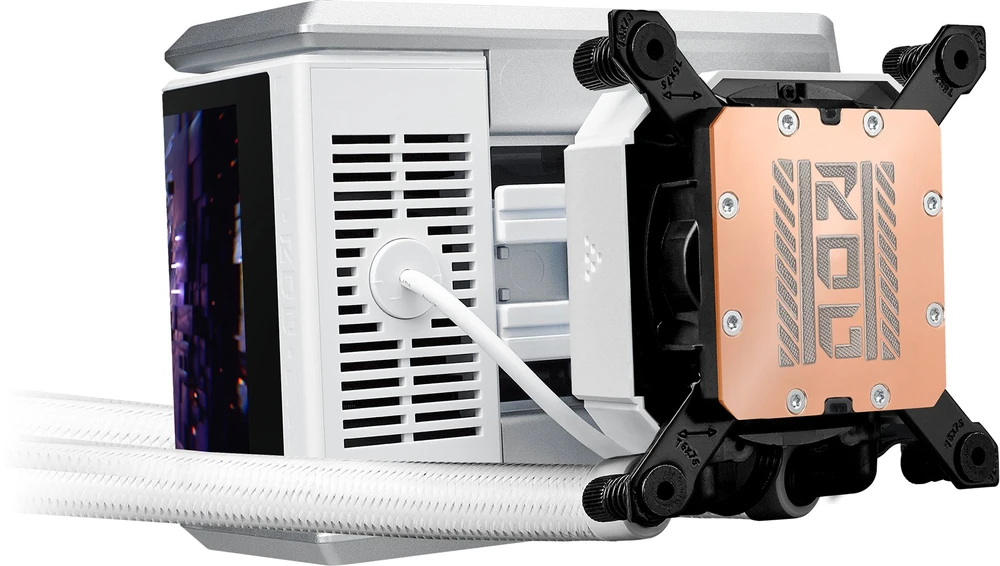 Asus ROG RYUO IV 360 ARGB Wht - viskas viename vandens aušinimas, 12 cm (baltas)