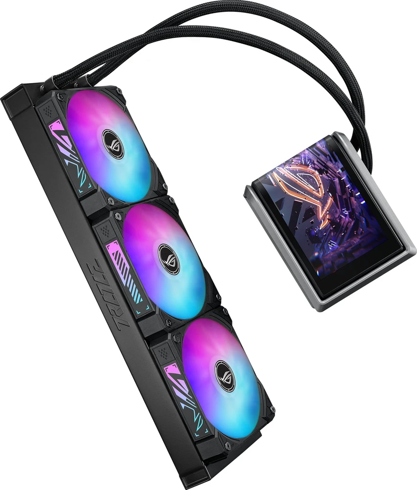 Asus ROG RYUO IV 360 ARGB - viskas viename vandens aušinimas, 12 cm (juodas)