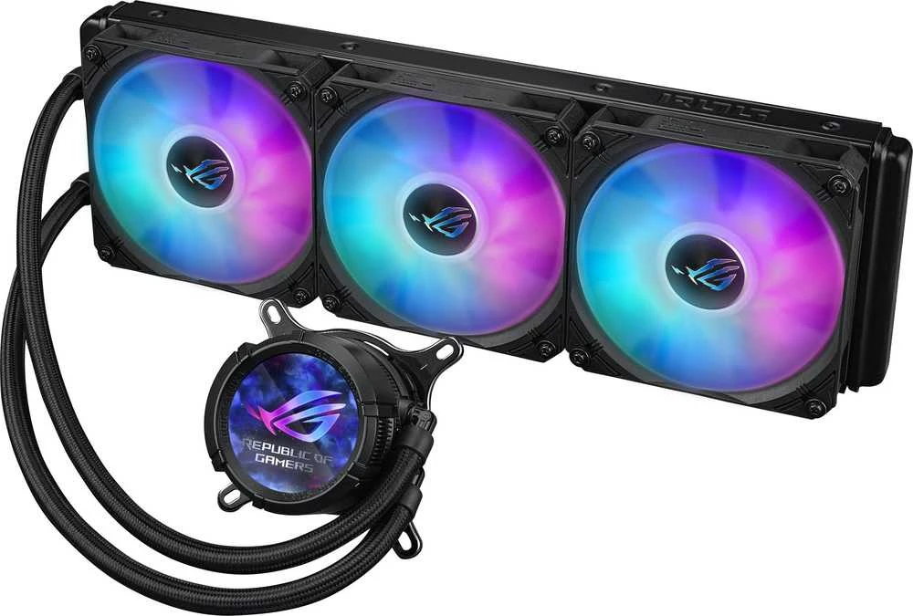 Procesoriaus aušinimo vandeniu sistema ASUS ROG STRIX LC III 360 ARGB LCD, Juodos spalvos