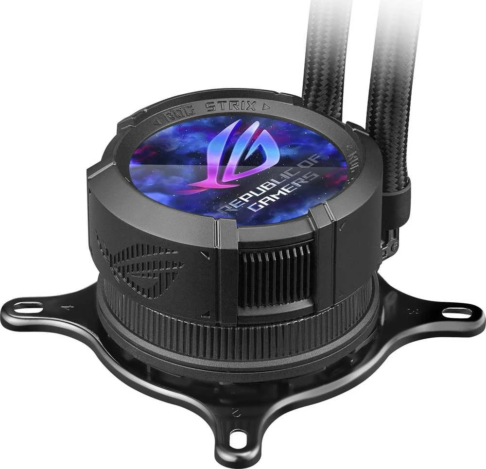 Procesoriaus aušinimo vandeniu sistema ASUS ROG STRIX LC III 360 ARGB LCD, Juodos spalvos