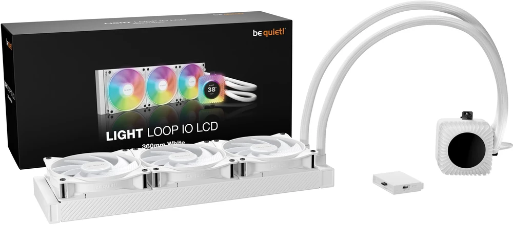 be quiet! Light Loop IO LCD 360 mm, balta