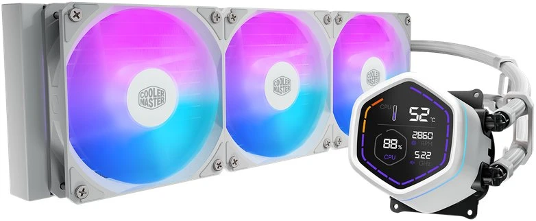 Cooler Master MasterLiquid Core Nex Digital procesoriaus skysčio aušinimo rinkinys 12 cm Baltas