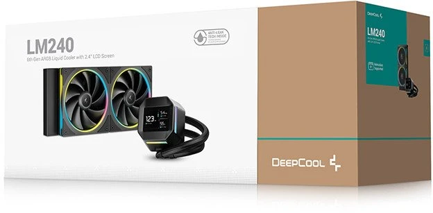 Deepcool LM240 skystinio aušintuvo pakuotės dėžė