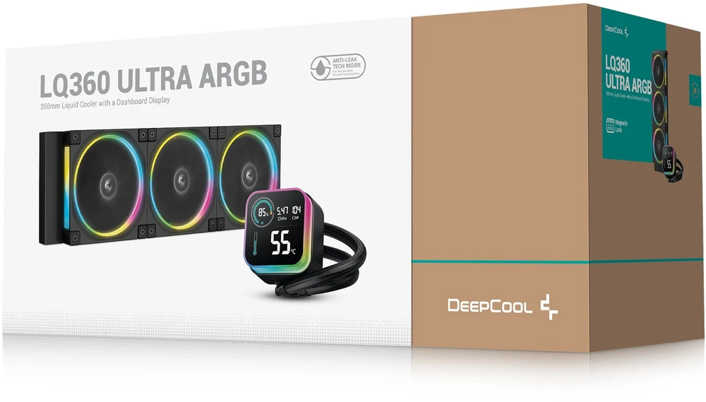 „Deepcool“ skysčio aušintuvas | LQ360 ULTRA ARGB | Juodas | Intel, AMD