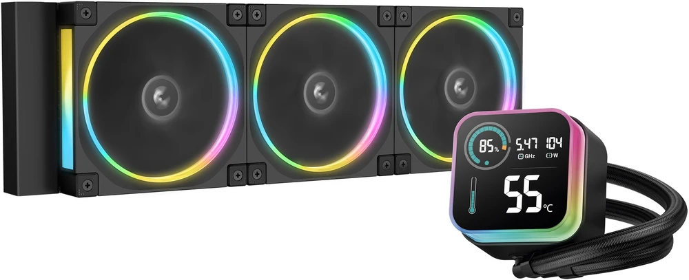 Deepcool LQ360 ARGB aušintuvas su procesoriaus temperatūros ekranu