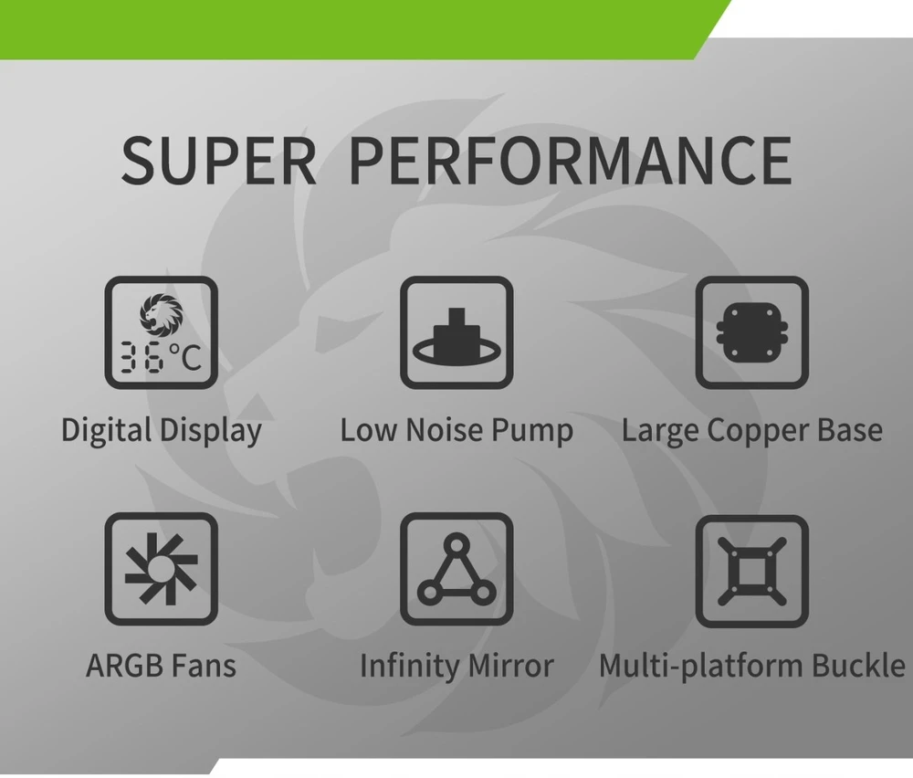 Gamemax CPU Liquid Cooler | ICEBURG 240 DIGITAL WH | Baltas