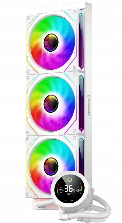 Gamemax CPU Liquid Cooler | ICEBURG 360 DIGITAL WH | Baltas
