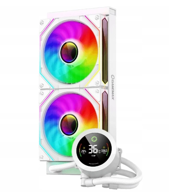 Gamemax CPU Liquid Cooler | ICEBURG 240 DIGITAL WH | Baltas