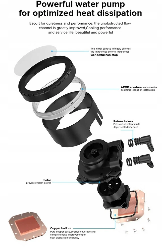 Gamemax CPU Liquid Cooler | ICEBURG 120 WT | Baltas