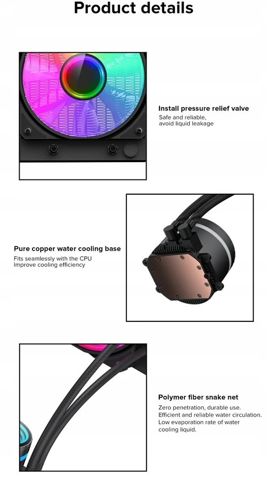 Gamemax CPU Liquid Cooler | ICEBURG 120 BK | Juodas