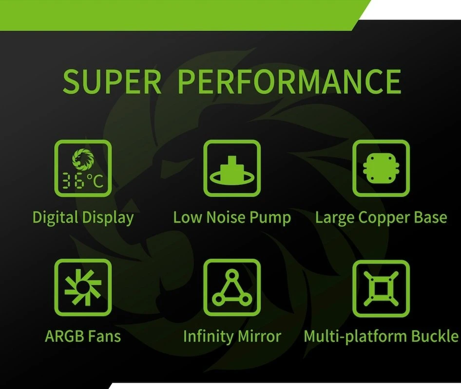 Gamemax CPU Liquid Cooler | ICEBURG 360 DIGITAL BK | Juodas