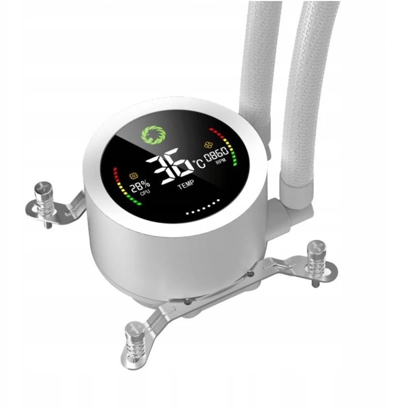 Gamemax CPU Liquid Cooler | ICEBURG 240 DIGITAL WH | Baltas