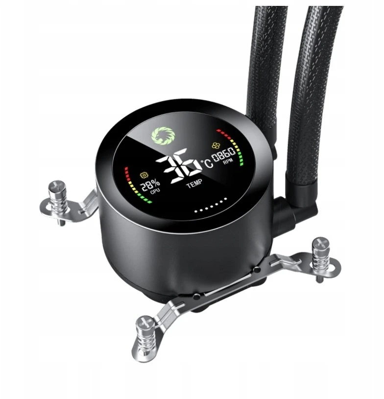 Gamemax CPU Liquid Cooler | ICEBURG 240 DIGITAL BK | Juodas