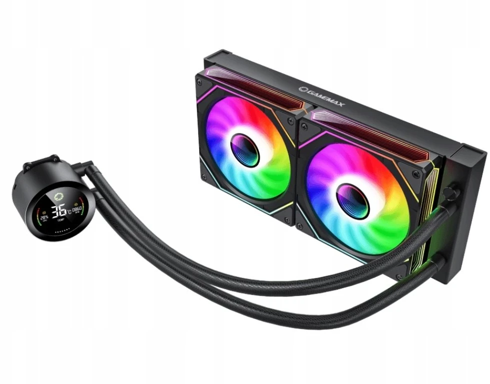 Gamemax CPU Liquid Cooler | ICEBURG 240 DIGITAL BK | Juodas