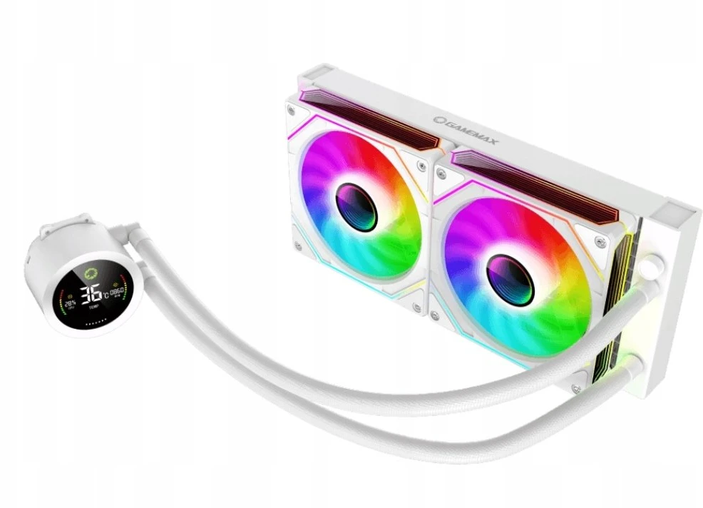Gamemax CPU Liquid Cooler | ICEBURG 240 DIGITAL WH | Baltas