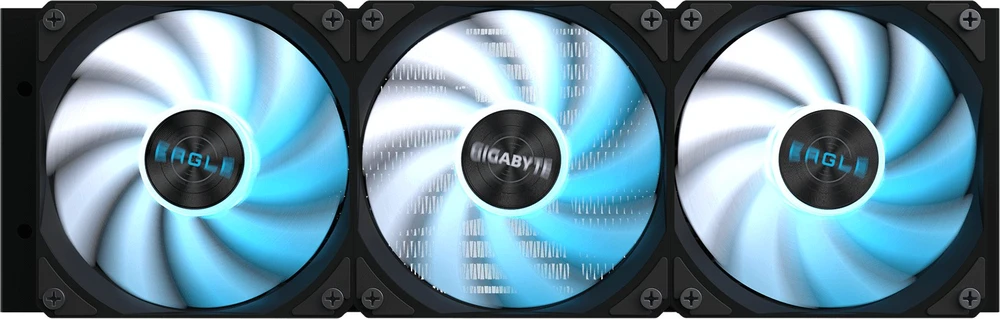 Gigabyte Eagle 360 aušinimo ventiliatoriai su LED apšvietimu