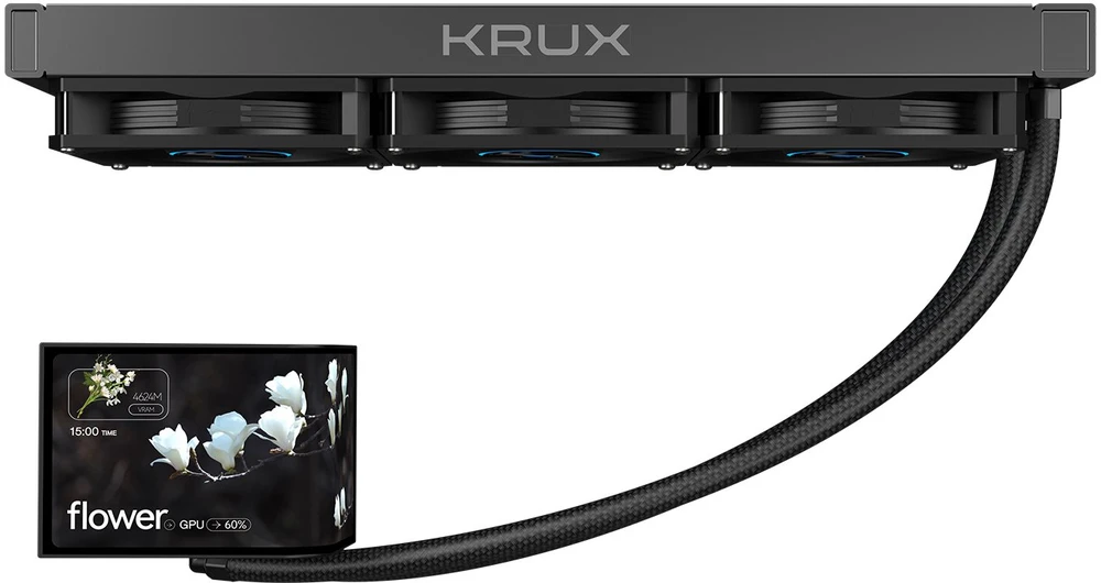 Krux HydroArc 360 aušinimo sistema su LCD ekranu