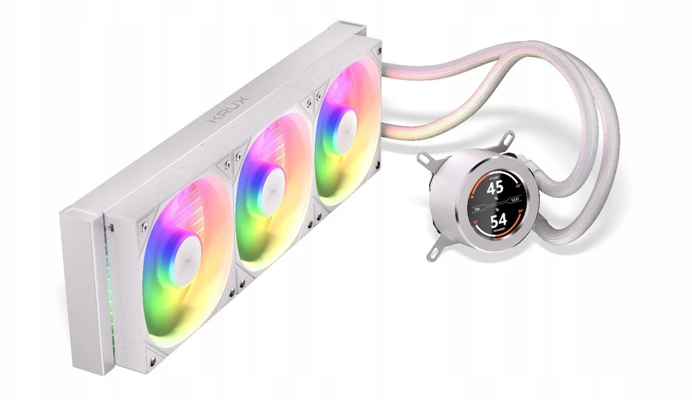Krux HydroGlance 360 ARGB LCD Baltas