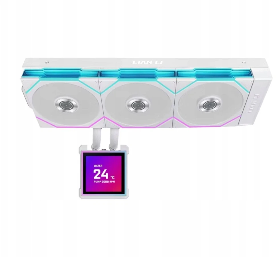 Lian Li HydroShift II LCD-S 360TL AiO Vanduo Cooling, RGB, LCD Ekranas – 360mm, baltas