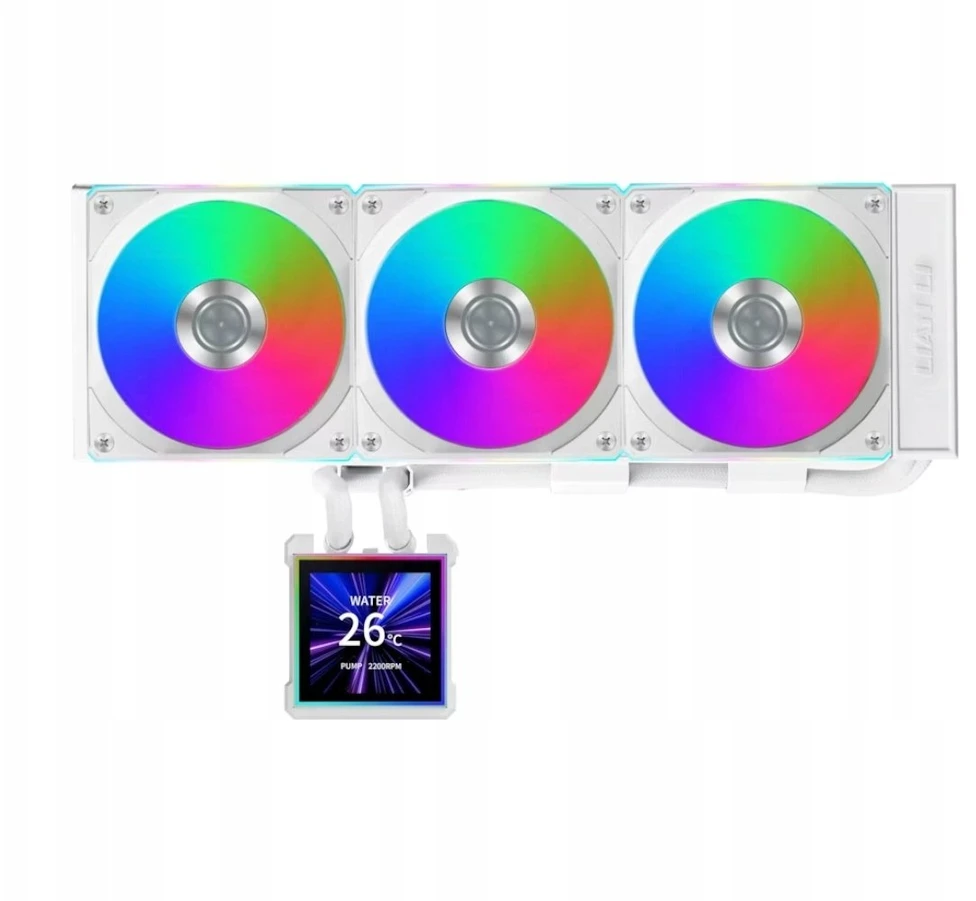 Lian Li HydroShift II LCD-S 360CL AiO Vanduo Cooling, RGB, LCD ekranas – 360 mm, baltas