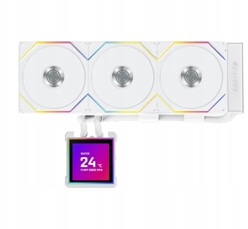 Lian Li HydroShift II LCD-S 360TL AiO Vanduo Cooling, RGB, LCD Ekranas – 360mm, baltas