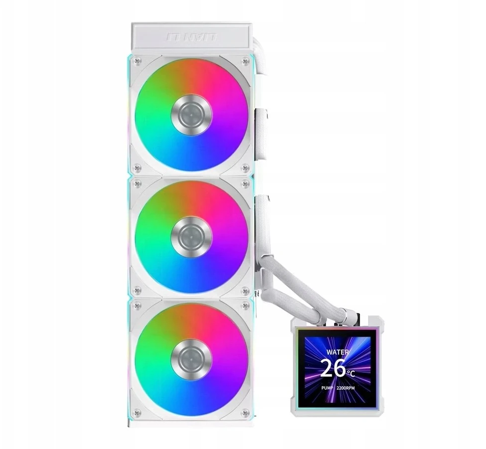 Lian Li HydroShift II LCD-S 360CL AiO Vanduo Cooling, RGB, LCD ekranas – 360 mm, baltas