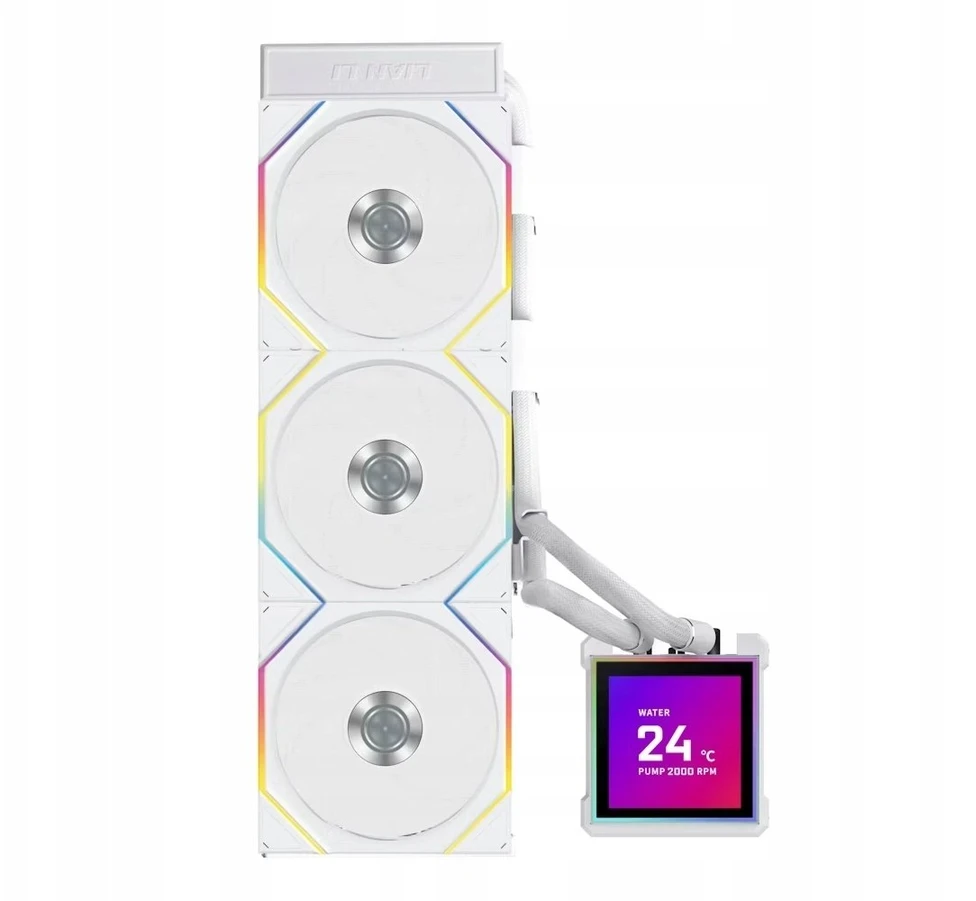 Lian Li HydroShift II LCD-S 360TL AiO Vanduo Cooling, RGB, LCD Ekranas – 360mm, baltas
