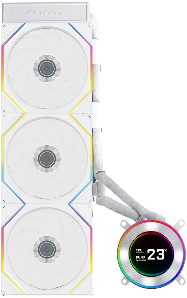 Lian Li HYDROSHIFT II LCD-C 360TL ARGB AiO Vanduo Cooling – Baltas
