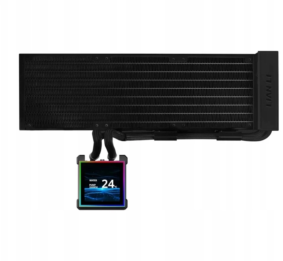 Lian Li HydroShift II LCD-S 360N AiO Vanduo Cooling, RGB, LCD ekranas – be ventiliatorių, 360 mm, juodas