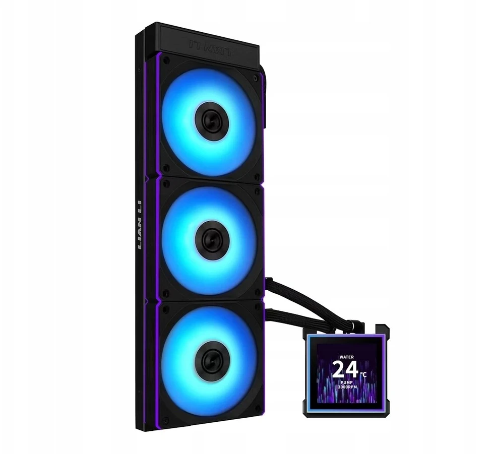 Lian Li HydroShift II 360 - LED ventiliatoriai ir LCD ekranas
