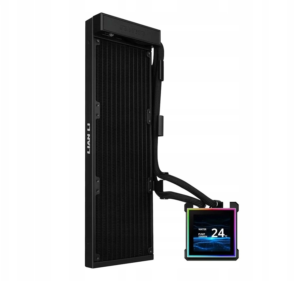 Lian Li HydroShift II LCD-S 360N AiO Vanduo Cooling, RGB, LCD ekranas – be ventiliatorių, 360 mm, juodas