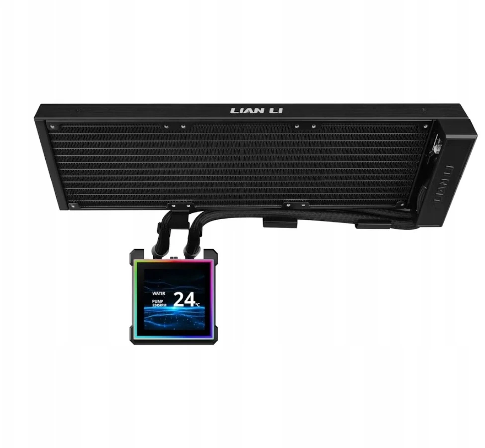 Lian Li HydroShift II LCD-S 360N AiO Vanduo Cooling, RGB, LCD ekranas – be ventiliatorių, 360 mm, juodas