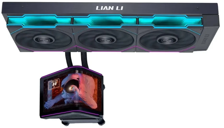 Lian Li HydroShift II OLED Curved 360 UNI FAN TL AiO Vanduo Cooling, 360 mm, OLED ekranai, TL-FLEX ventiliatoriai – Jude