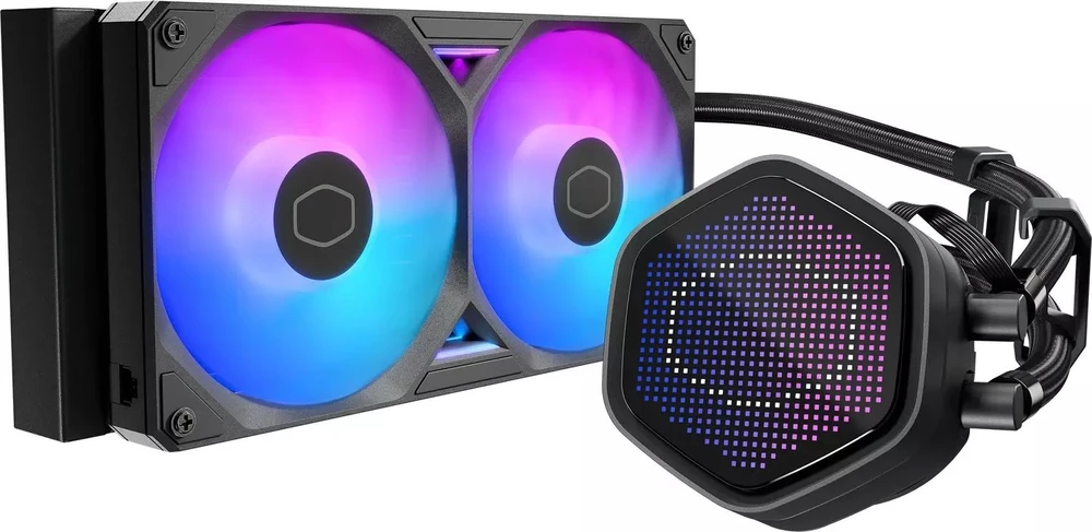 Carruzzo Cooler Master MasterLiquid Atmos II 240 Pixel LED Juodas Procesorius Aušinimo skysčiu rinkinys 12 cm Juoda 1 vnt