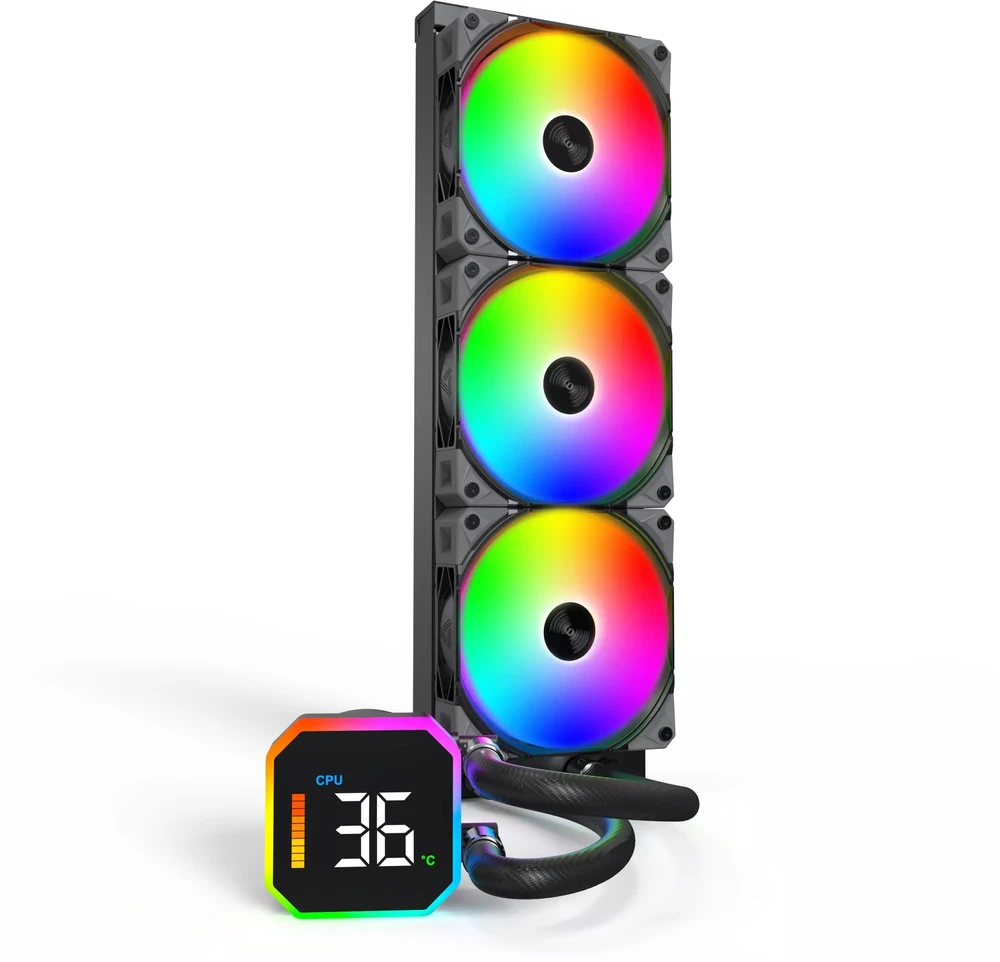 „Montech HyperFlow Digital 360“ Juoda vandens aušinimas