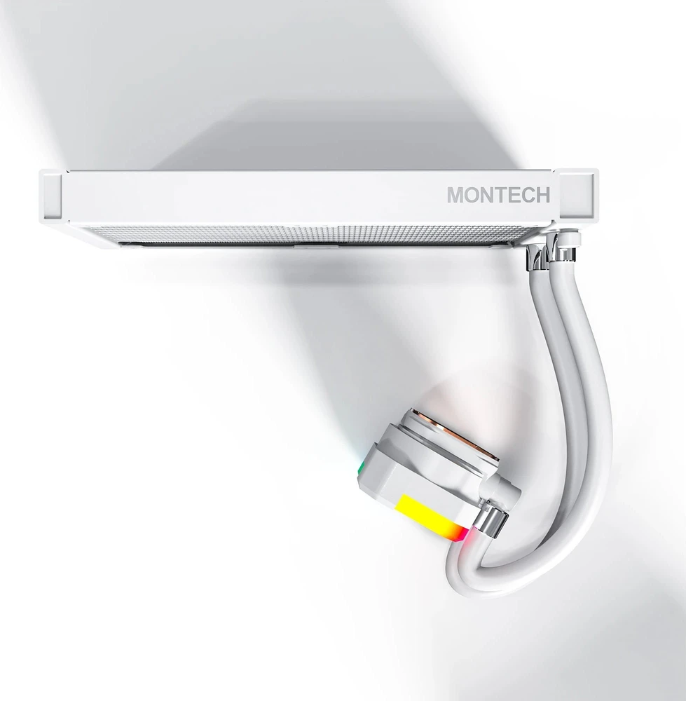 „Montech Hyper Flow ARGB AIO“ vandens aušinimas, baltos spalvos - 240 mm
