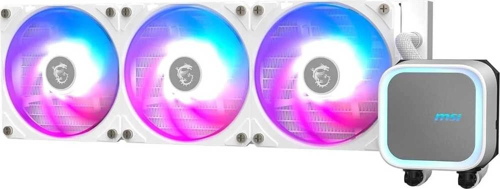 MSI skysto aušinimo sistema su RGB ventiliatoriais