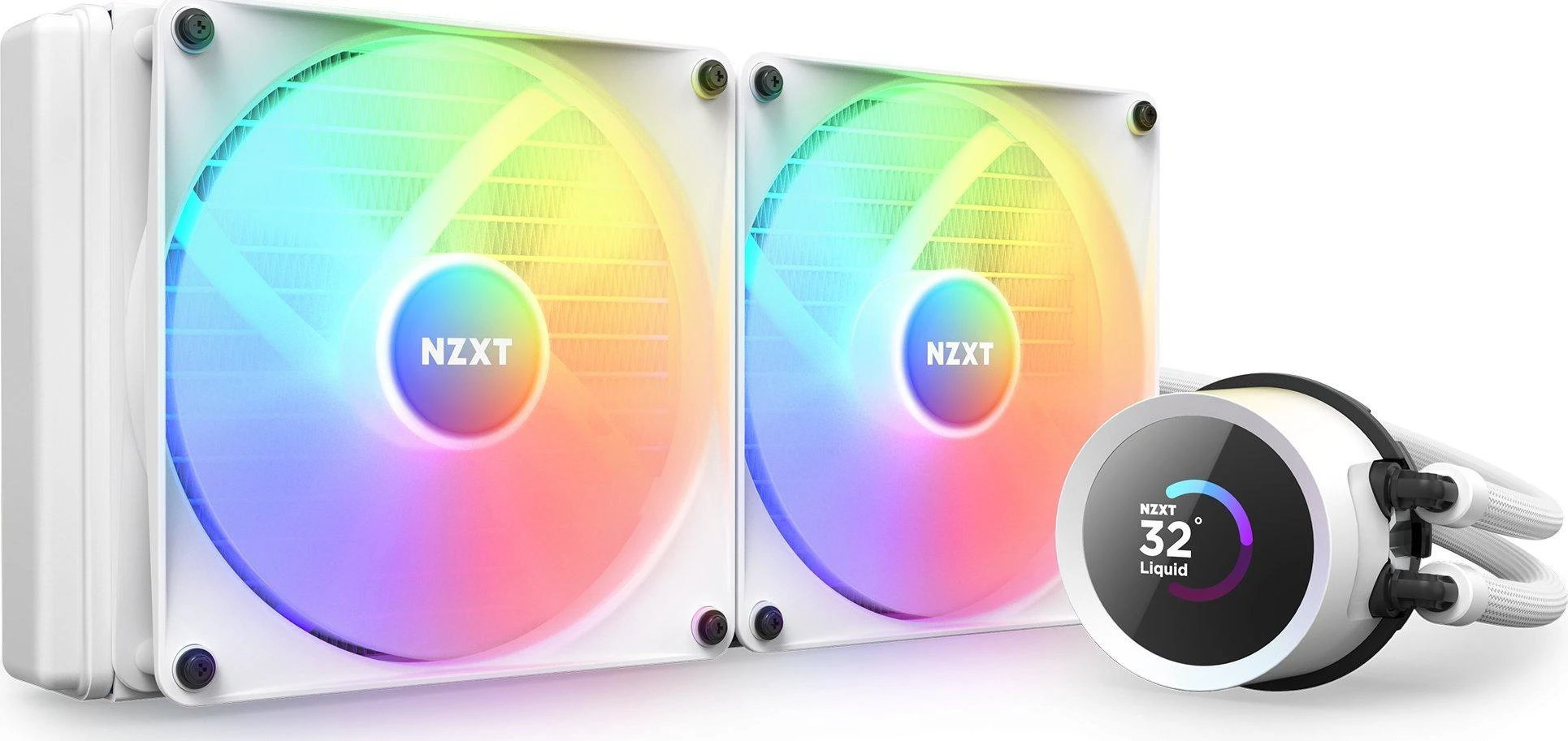 NZXT CPU vandens aušinimas Kraken 280 RGB LCD Baltas