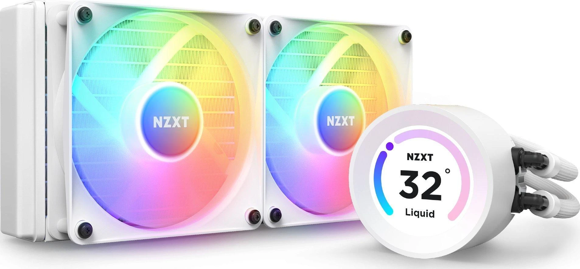 NZXT Kraken Elite 240 aušintuvas su RGB ventiliatoriais ir LCD ekranu